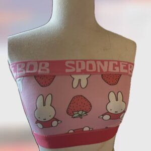 Upcycled Pink Bandeau top - XS